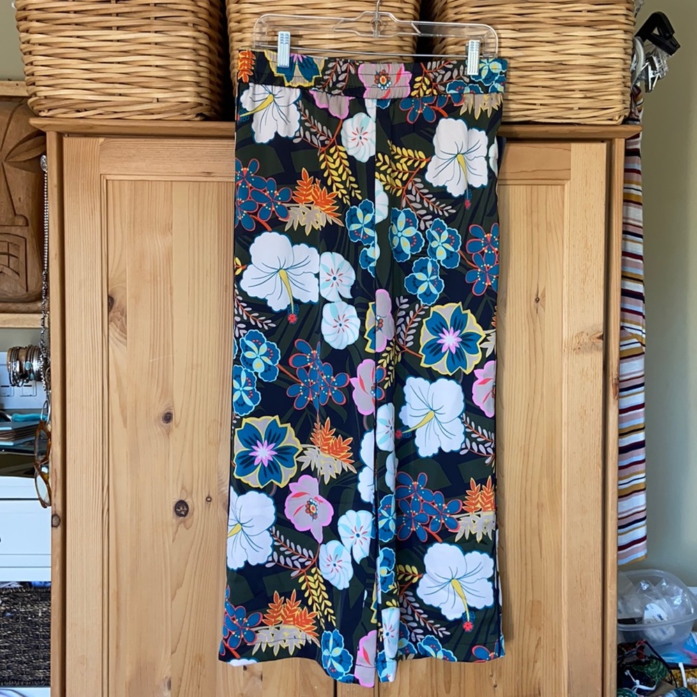 Rachel Roy - Wide Leg Ankle Length Tropical Print Palazzo Pants - NWT